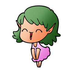 cartoon elf girl