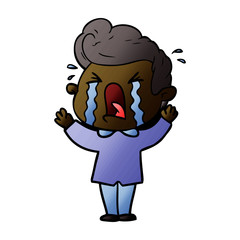 cartoon crying man
