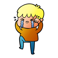 cartoon boy crying