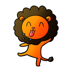 happy cartoon lion