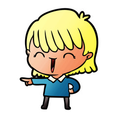 cartoon woman