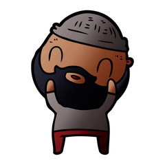 Obraz premium cartoon bearded man