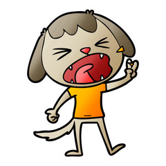 cute cartoon dog barking