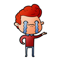 cartoon man crying