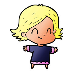 cartoon friendly girl