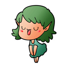 cartoon elf girl