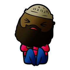 cartoon man with beard
