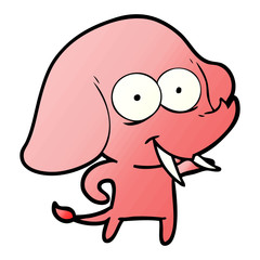 happy cartoon elephant