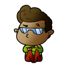 cartoon cool guy