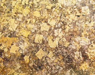 detail of an old Gold leaf