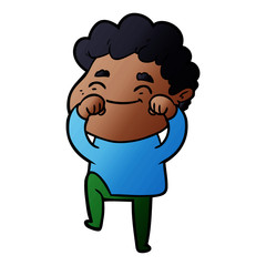 Fototapeta premium cartoon friendly man