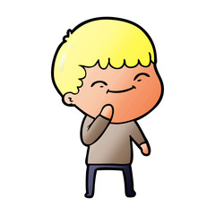 cartoon happy boy