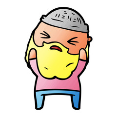 Obraz premium cartoon man with beard