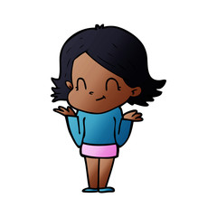 cartoon friendly girl