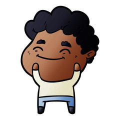 cartoon friendly man