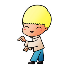 Obraz premium happy cartoon boy