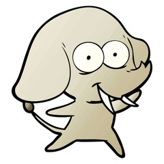 happy cartoon elephant
