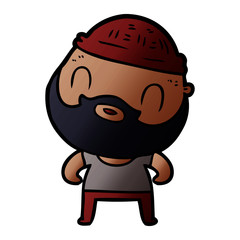 cartoon bearded man
