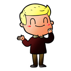 cartoon friendly man