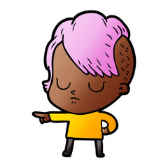 Obraz premium cartoon woman