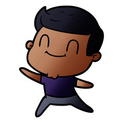 cartoon friendly man