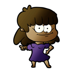 cartoon smiling woman