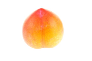 Peach on a white background