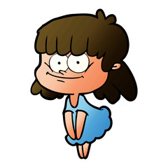 cartoon smiling woman