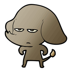 annoyed cartoon elephant