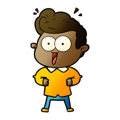 Fototapeta premium cartoon excited man