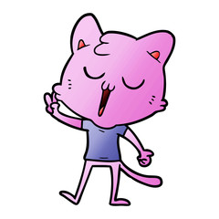 cartoon cat singing