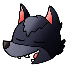 cartoon wolf face