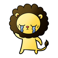 crying cartoon lion