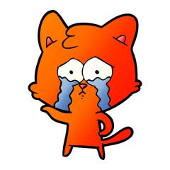 cartoon crying cat