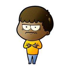 cartoon annoyed man