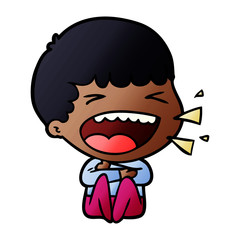 cartoon laughing man