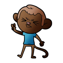 cartoon angry monkey