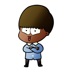 cartoon happy boy