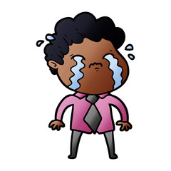 cartoon man crying