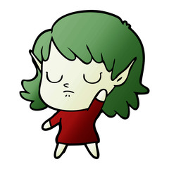 cartoon elf girl