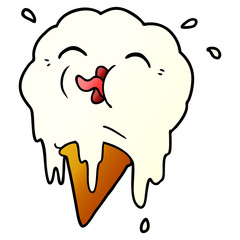 cartoon melting ice cream