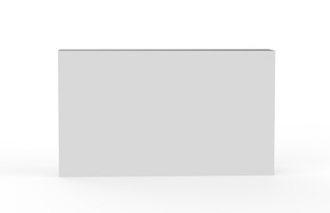 White Rectangular Packaging Box, 3D Illustration