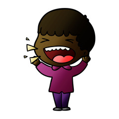 cartoon laughing man