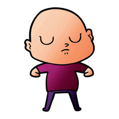 cartoon bald man