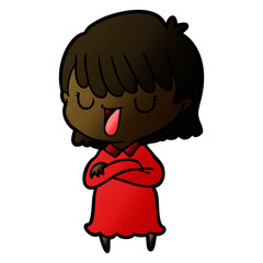 cartoon woman