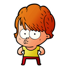 cartoon woman