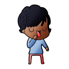 cartoon woman talking