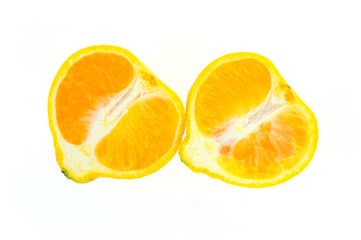 Orange on a white background