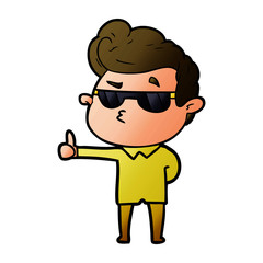 cartoon cool guy