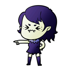 annoyed cartoon vampire girl